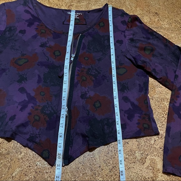Ultimate Mik’s Floral 2 Way Zip Cardigan Top Sz XL - Picture 9 of 15